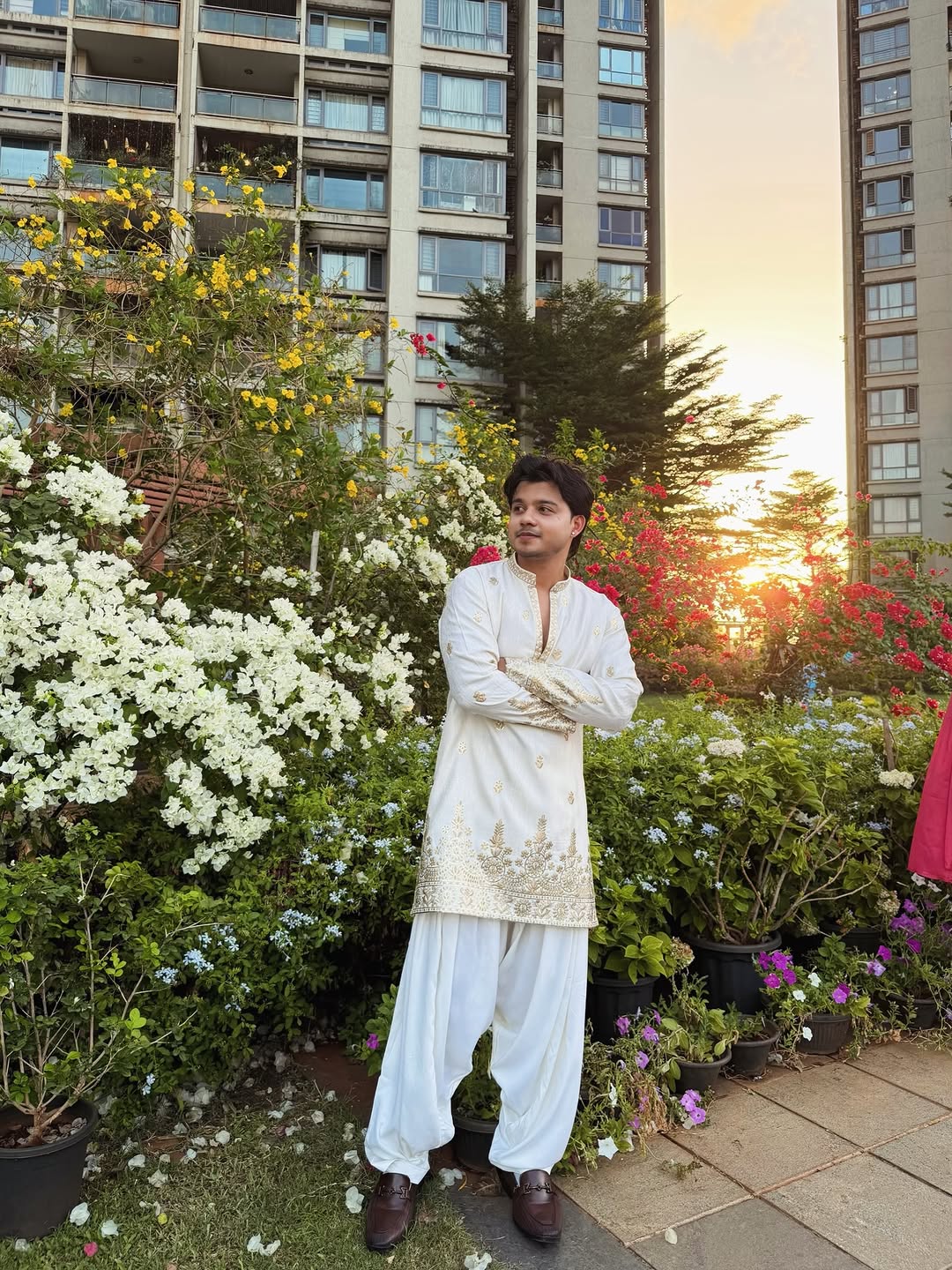 The Royal Ivory Silk Kurta with Zari Embroidery