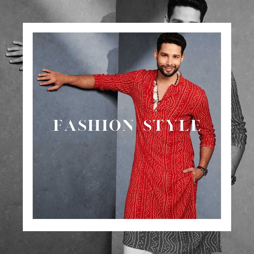 Red Bandhani Pure Cotton Printed Kurta With Pajama