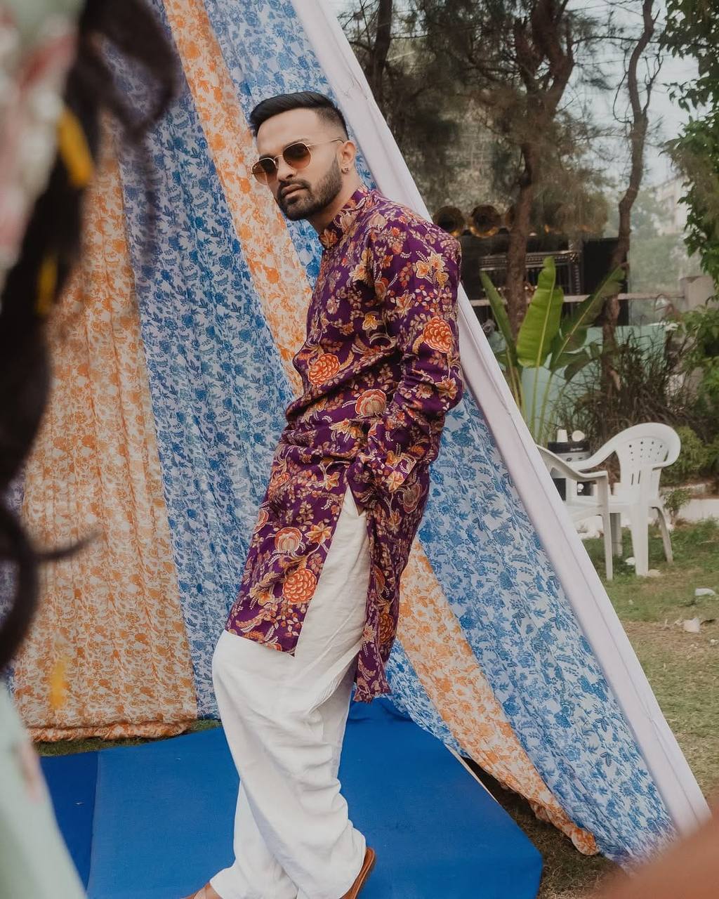 MULTI CLORED PRINTED KURTA PAJAMA SET FOR MEN'S
